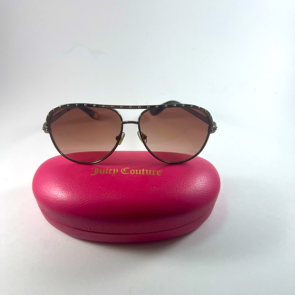 Luxury Women's Sunglasses Black Juicy Couture with Hard Original Case